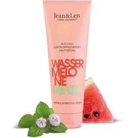 Jean&Len Jean & Len Duschgel Wassermelone & Minze, für alle Hauttypen geeignet, veganer Pflegekomplex, für ein erfrischendes Hautgefühl, pH-hautideal, veganes Duschgel, 250 ml