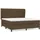 vidaXL Boxspringbett mit Matratze Dunkelbraun 180x200 cm Stoff