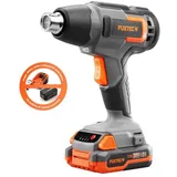 FUXTEC Akku Heißluftpistole E1HLP20 Heißluftgebläse/heißluftföhn Temperaturen bis 550°c - Farbe ablösen, Löten, Schweißen (ohne Akku