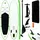 vidaXL Aufblasbares Stand Up Paddle Board Set 390 x 80 x 10 cm grün/weiß