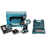 Makita DHP458RTJ inkl. 2 x 5,0 Ah + 100-tlg. Bit & Bohrer-Set
