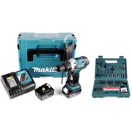 Makita DHP458RTJ inkl. 2 x 5,0 Ah + 100-tlg. Bit & Bohrer-Set
