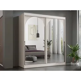 Mirjan24 Schiebetürenschrank Modin 200 x 216 x 65 cm Beige/Schwarz