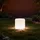 ideoon lights 2er Set LED Solar Zylindrische Tischlampe 27 x 26,5 cm wetterfest/weiß
