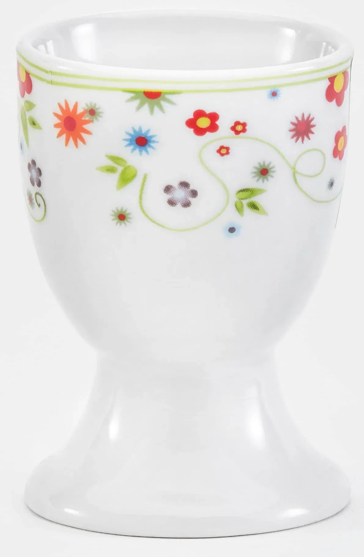 Eierbecher VAN WELL "Vario", bunt (bunt, weiß), B:16,5cm H:7cm Ø:4,5cm, Porzellan, Eierbecher, Porzellan, spülmaschinen- und mikrowellengeeignet