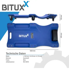 BITUXX Werkstatt-Rollbrett Werkstattliege Auto Montageliege Montagerollbrett MS-15970