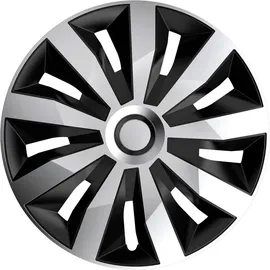 Auto-Style AutoStyle 4er Set Radzierblenden Penta 14-Zoll Silber/Schwarz