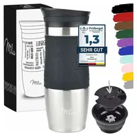 MILU Isolierbecher 0,37 l Schwarz 3 St.