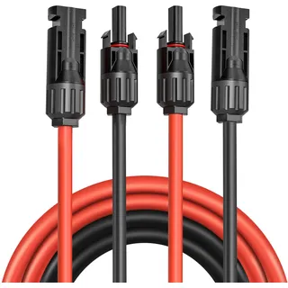 Solarkabel 4mm2/6mm2, Verlängerung Solarkabel 1/2/3/5M, Verlängerung Solarkabel Solarstecker, Verlängerung Solarkabel (4MM21M)