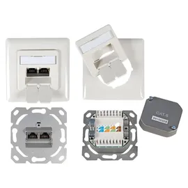 EFB-Elektronik ET-25211.1V1 Datendose Cat.6 250MHz oben/unten Unterputz 2xRJ45