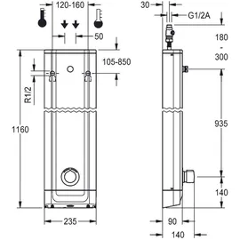 KWC AR Duschpaneel, F5, hydr., Edelstahl, Mischer, f. Duschkopf