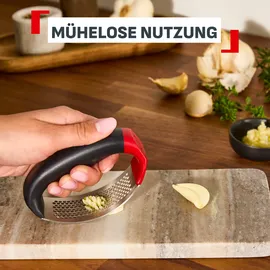 Tefal Knoblauchpresse Ingenio+ Edelstahl/Kunststoff schwarz/rot