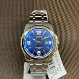 Casio MTP-1314D-2A Herren-Dresswatch mit großem schlichtem Edelstahlarmband