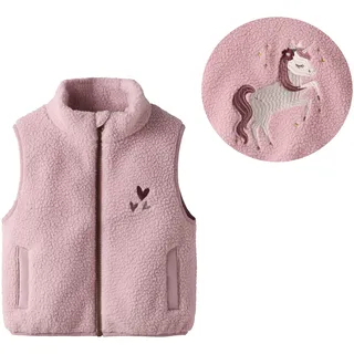 NAME IT Plüschweste Einhorn Herzen, rosa, 92