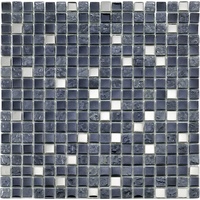 KNG Mosaikfliese Rustica Mini 30 x 30 cm schwarz Steinmaß: ca. 1,5 x 1,5 cm