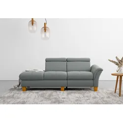 Recamiere HOME AFFAIRE "Lindgren", grau, B:206cm H:84cm T:93cm, 100% Polyester, Sofas, wahlweise motorische TV-Funktion, Bettkasten und Kopfteilverstellung
