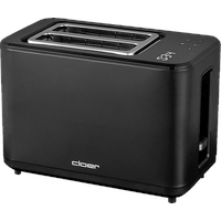 Cloer 3830 Digitaler Toaster Schwarz matt (900 Watt, Schlitze: