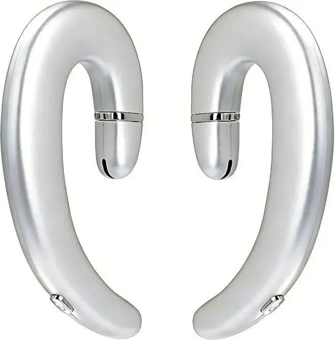 VoxorAI C6 Silber Zweiohr-AI-Übersetzungs-Headset, Echtzeitübersetzung für 130 Sprachen, cooles Bluetooth-Gaming-Headset für Lernen, Reisen und Geschäft