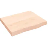 vidaXL Waschtischplatte 60x50x(2-6) cm Massivholz Unbehandelt
