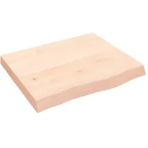 vidaXL Waschtischplatte 60x50x(2-6) cm Massivholz Unbehandelt