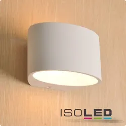 Wandleuchte oval G9 230V aus Gips überstreichbar