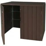 Mendler WPC-Mülltonnenverkleidung HWC-J28 142 x 117 cm braun