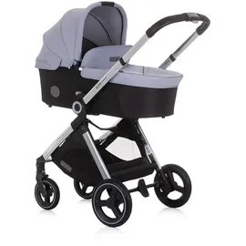 Chipolino Kinderwagen Elite 3 in 1 i-Size Babyschale Sportsitz Babywanne Tasche grau - Grau