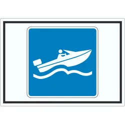 Fahren mit hoher Geschwindigkeit erlaubt Symbol Aufkleber A9 (37x52mm)