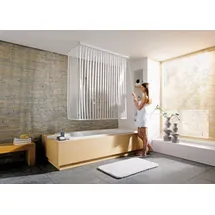 KLEINE WOLKE Eckduschrollo 134 x 240 cm Weiß gestreift