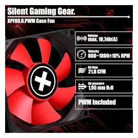 Xilence XPF80.R.PWM 80mm PWM Gehäuselüfter, 4PIN, rot/schwarz