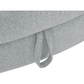 vente-unique PENELOPE rechte Chaiselongue aus hellgrauem Stoff mit Stauraum für Bettzeug - Hellgrau