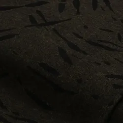 Romanit-Jersey "Striche" mit gerauter Vorderseite, lodengrün/schwarz