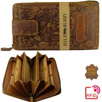 Hill Burry  Geldbörse Geldbeutel Börse Damen Frauen Leder Handy Handytasche