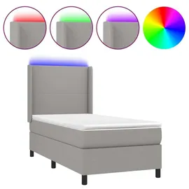 vidaXL Boxspringbett 100 x 200 cm Hellgrau