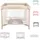 KIKKABOO Laufstall Enjoy, Reisebett klappbar, Matratze, Sichtfenster, Tragetasche beige/braun