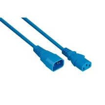 Kabelmeister SK1430-B050 Stromkabel Blau 5 m IEC C14 an Buchse C13- 5m