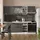 Vicco Küchenzeile R-Line 240 cm Schwarz Beton/Weiß