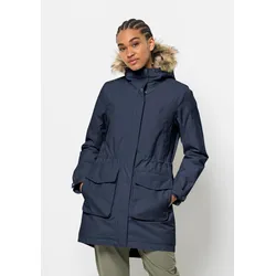 Funktionsparka JACK WOLFSKIN "WINTERFROST INS PARKA W", Damen, Gr. XS (34), blau (nachtblau), OBERSTOFF 76% BAUMWOLLE, 24% POLYESTER FUTTER 100% POLYESTER FÜLLUNG 100% POLYESTER, Jacken
