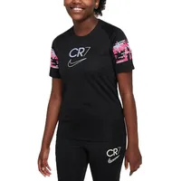 Nike Cr7 B Df Top Ss T-Shirt, Black/Barely Volt, 98