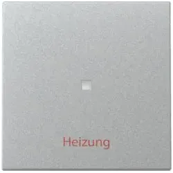 Gira Wippe mit Kontrollfenster und Aufdruck " Heizung Ein/Aus"  (alu)