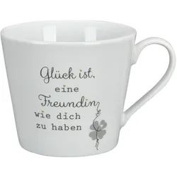 Krasilnikoff Happy Cup, Glück ist eine Freundin wir dich zu haben, 400 ml