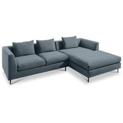 freistil Ecksofa 165 Stoff Graublau