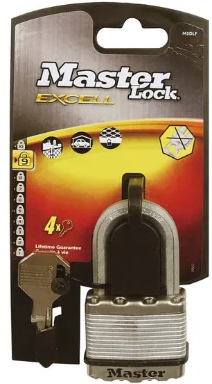 MASTER LOCK Vorhangschloss Excell M5EURDLF 52 mm Stahl, verschiedensperrend SB