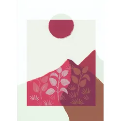 Bild KOMAR "Plant a Garden", pink (farbe bild(er): pink), B:50cm H:70cm, Papier, Holz, Bilder, Wandbild zur Dekoration - ohne Rahmen