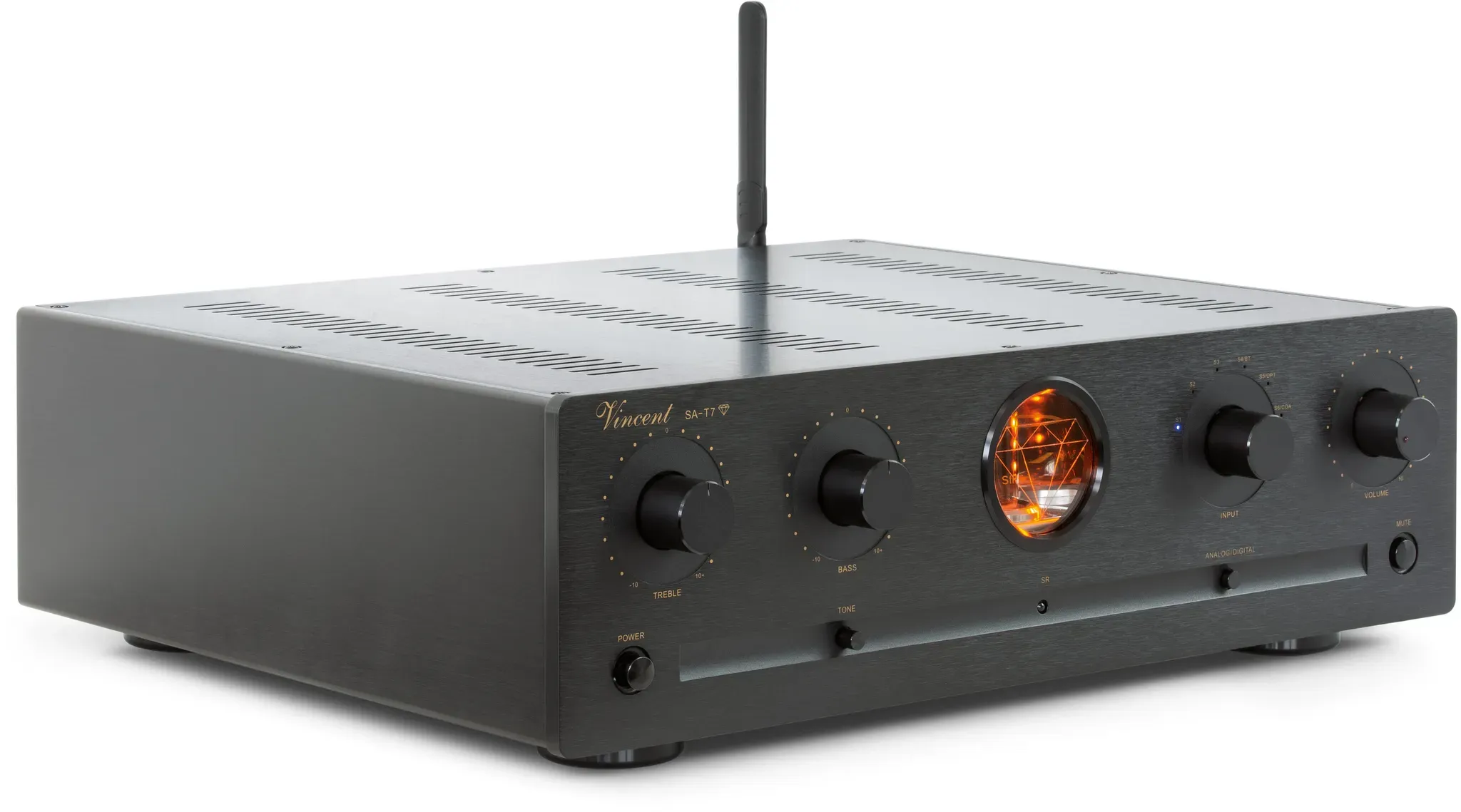 Vincent SA-T7 Diamond Stereo Röhren-Vorverstärker / Schwarz