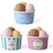 Holst Porzellan ES 302 3er Set Porzellan Eisbecher (ohne Löffel) Gelateria dekoriert
