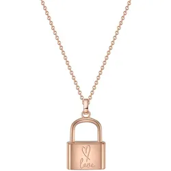Glanzstücke München Halskette Schloss Sterling Silber in Roségold Ketten   Damen 