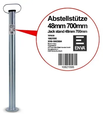 Enva Abstellstütze - Ø 48 mm - 700 mm