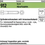 Industrial Quality Supplies Zylinderkopf-Schaftschraube M16 x 55 Stahl 12,9 50 Stück