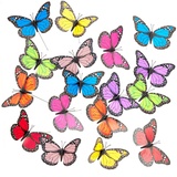 Relaxdays Aussendekoration, 48x Gartendeko-Schmetterling